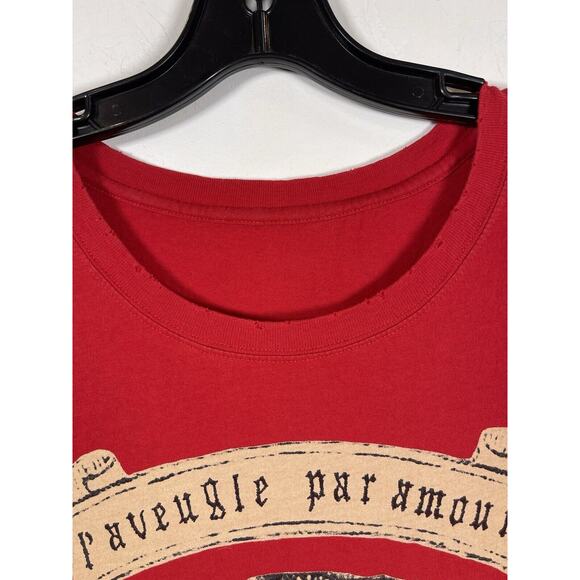 Authenticated Gucci Red L Aveugle Par Amour Tiger T Shirt Size Large - Picture 2 of 16
